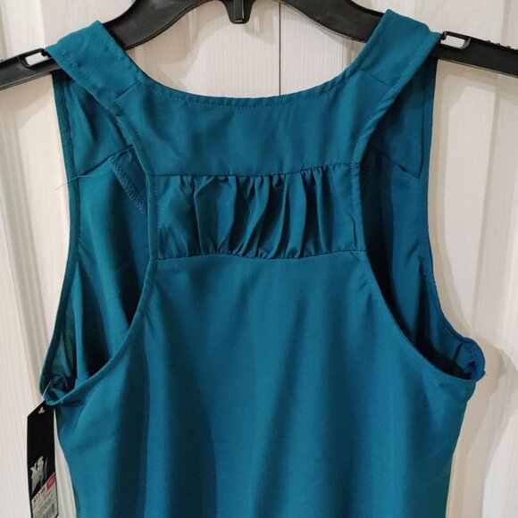 Mossimo Women's Sleeveless Teal Polyester Tank Top Size XSmall - Picture 5 of 5